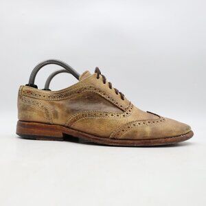 Bed Stu Woman’s Size 9 Lita Oxford Wingtips Brown Driftwood Vintage Leather